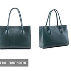 Belle and Bloome Forest green satchel